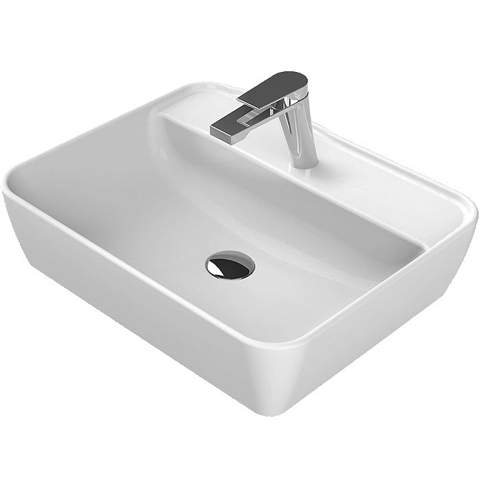 Мивка за плот One 55х45 см. бяла керамична мивка за монтаж върху плот Turkuaz Seramik 55х45х14 см — онлайн магазин за обзавеждане за бани KERANOVA