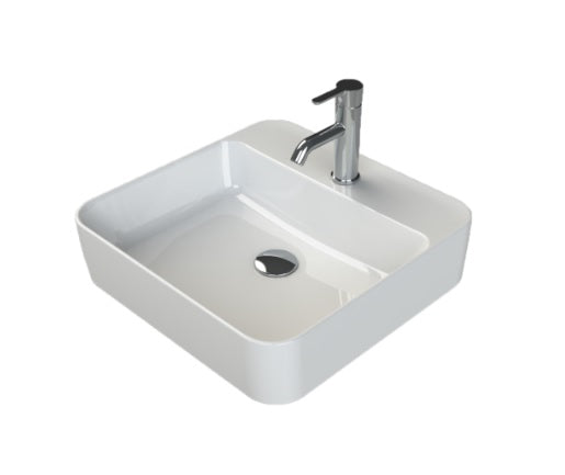 Мивка за плот Hera 48х48 см. бяла керамична за монтаж върху плот Turkuaz Seramik 48x48x12,6 см - онлайн магазин KERANOVA