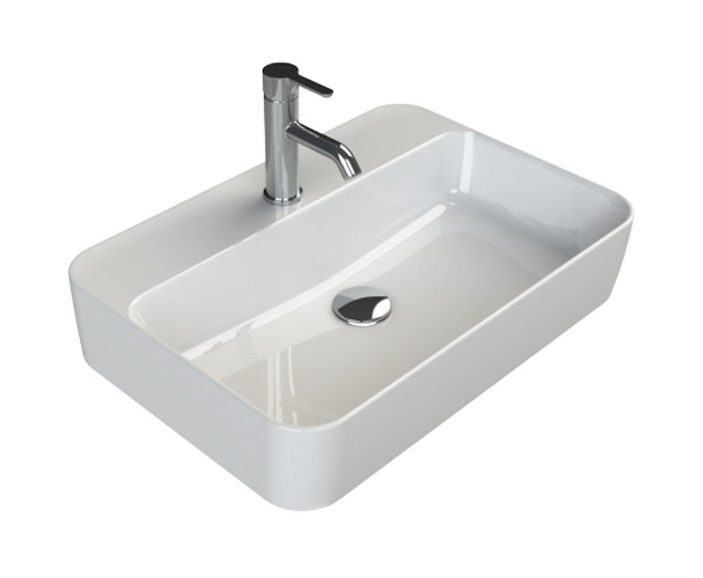 Мивка за плот Hera 60х42 см. бяла керамична мивка за плот Hera 78600 Turkuaz 60х42х12,3 см. онлайн магазин KERANOVA