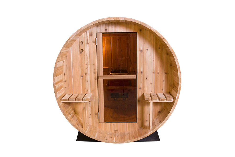 Градинска сауна Rustic от червен кедър 245x185x200 см - 7+1FT - барел сауна от кедър за градина, онлайн магазин за обзавеждане за бани KERANOVA