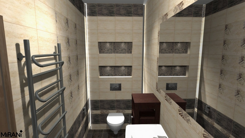 Баня Toscana 25x36 - модерен дизайн плочки за баня, гланцирана повърхност, вариант от онлайн магазин KERANOVA