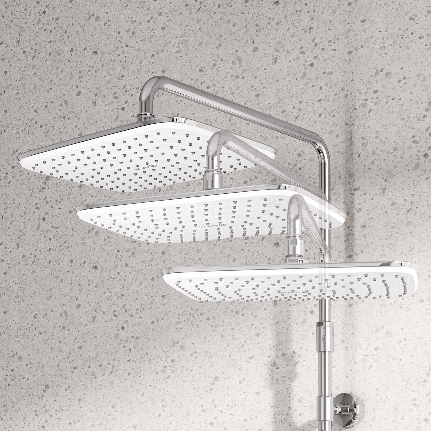 Термостатична душ система Kludi Cockpit Explorer Chrome - хромирана душ колона със 220x300 мм квадратна душ глава, телескопична височина, от KERANOVA