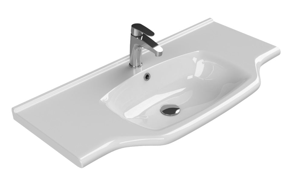 Alt Tag: Мебелна мивка New Klasik 100х48 см. - бяла мивка с отвор за смесител, онлайн магазин за обзавеждане за бани KERANOVA