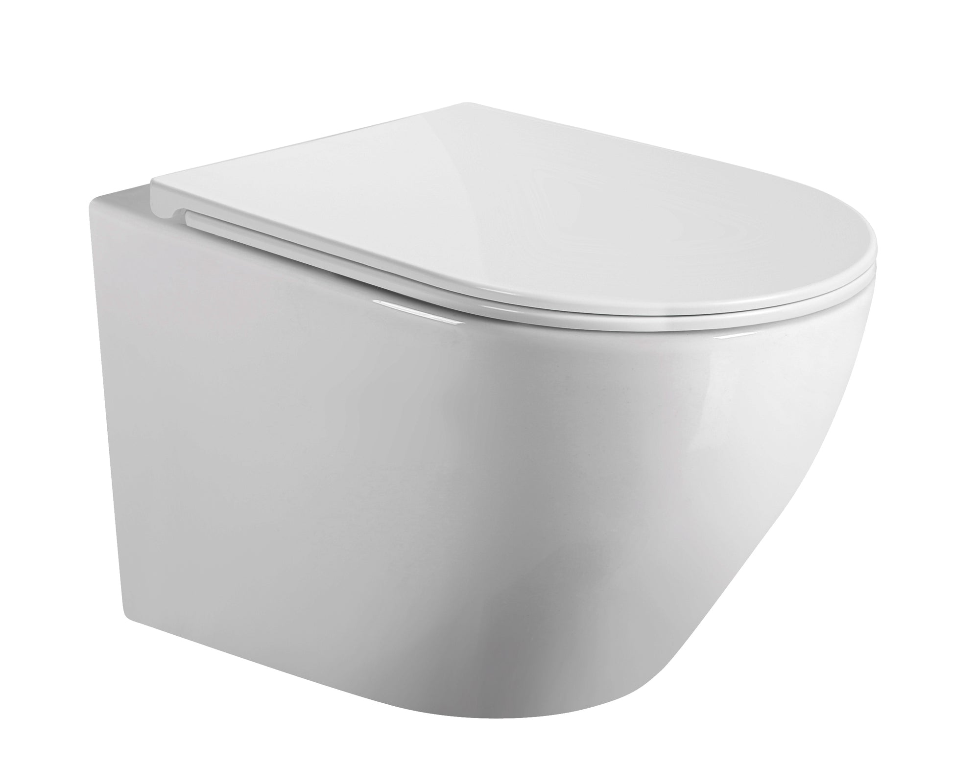 Конзолна тоалетна Magenta Rimless 48,5 см. - Becrisa бяла гланц, Rimless, ултратънка седалка, онлайн магазин KERANOVA