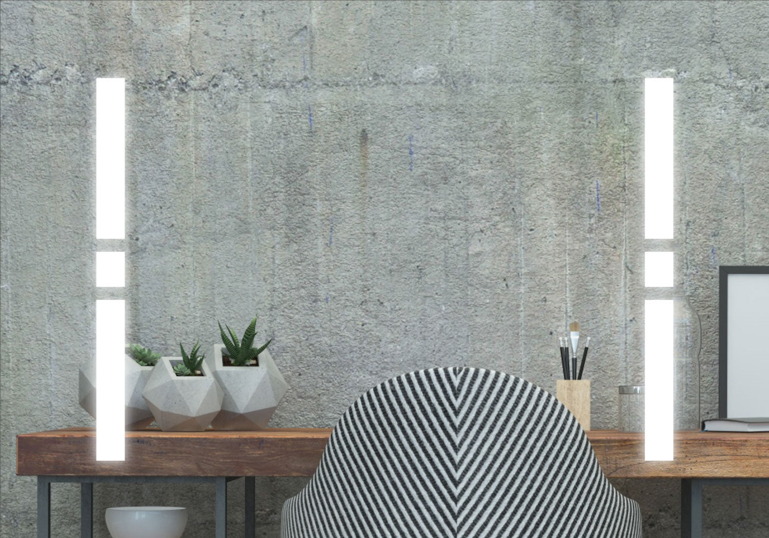 Огледало с осветление 80х60 см. от KERANOVA - LED баня, touch screen и нагревател против замъгляване, гаранция 2 години