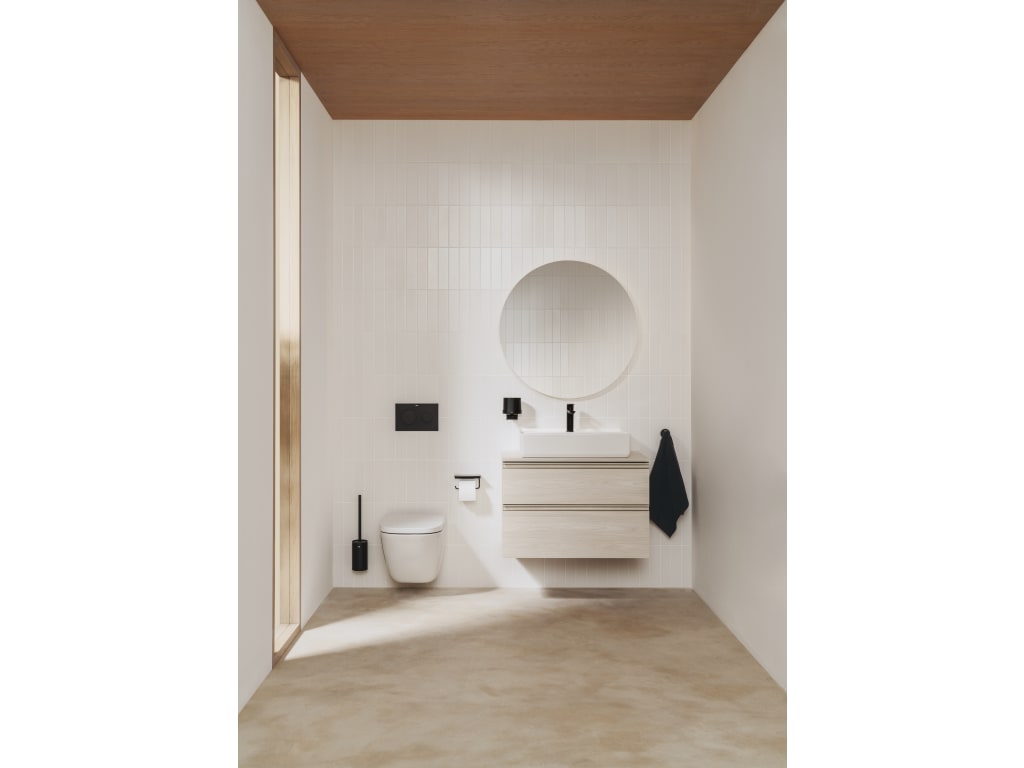 Roca The Gap мивка за плот 60х42 см. бяла правоъгълна порцеланова мивка върху плот в съвременна баня - KERANOVA онлайн магазин