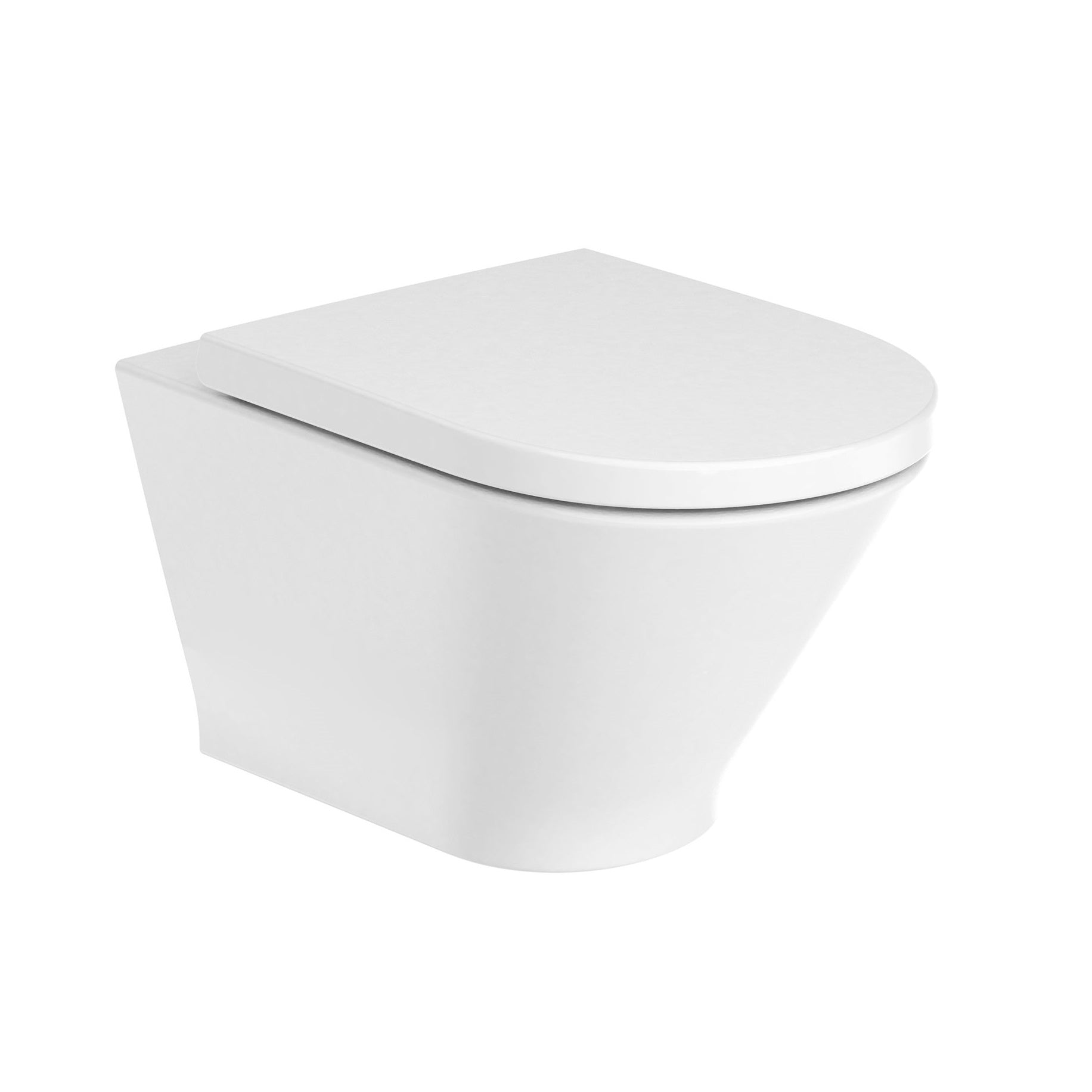 Rimless конзолна тоалетна THE GAP Round Roca - бяла окачена тоалетна с сидалка, KERANOVA онлайн магазин