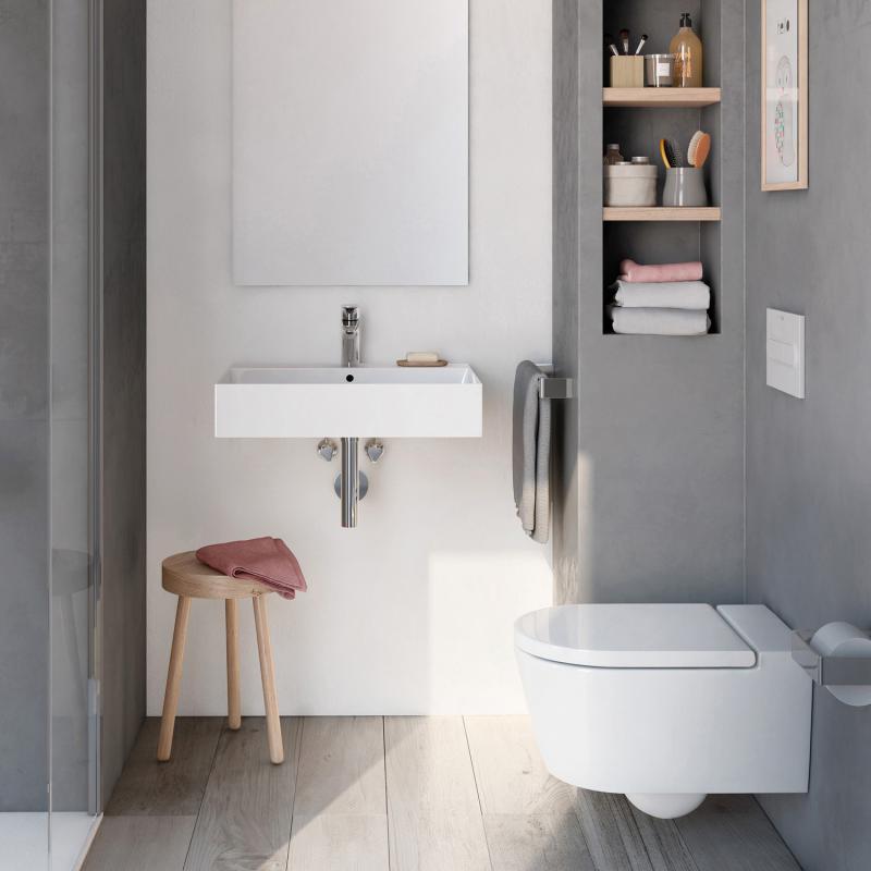 Rimless конзолна тоалетна Inspira Round Roca окачена порцеланова тоалетна в модерна баня от KERANOVA