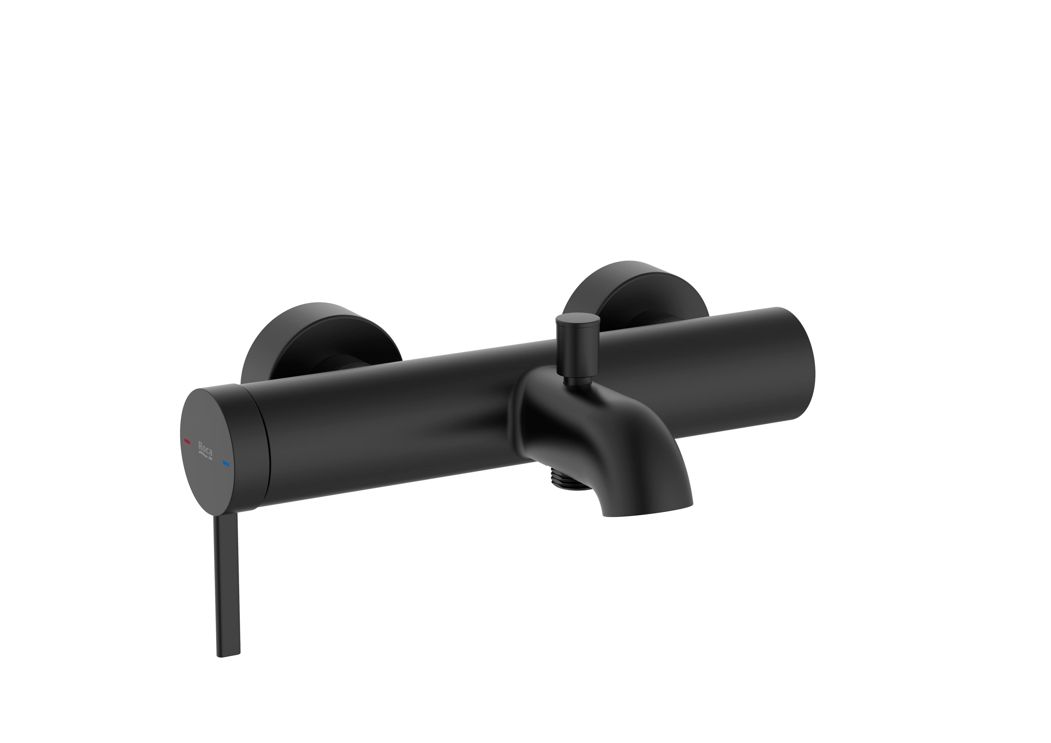 Roca Ona Matt Black стенен смесител за вана/душ - черен мат | стенен едноръкохватков смесител за вана, онлайн магазин KERANOVA