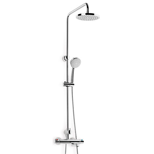 Victoria-T Plus Roca колона с термостат, чучур и кръгла пита - душ колона с термостат, ръчен душ и кръгла пита за баня от KERANOVA