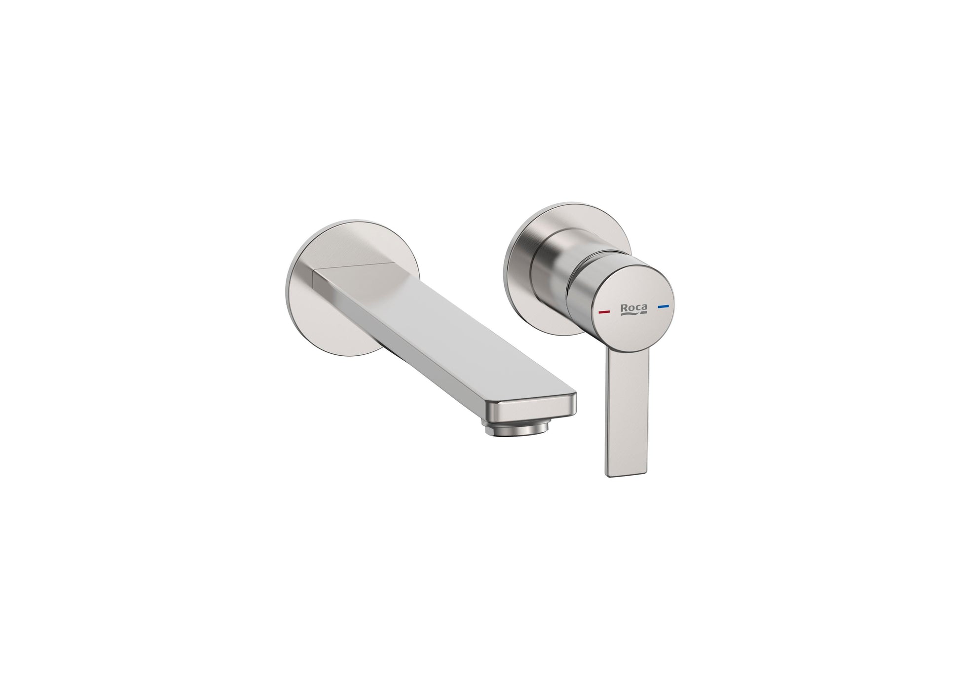 Roca Targa Stainless Steel стенен смесител за мивка - сатен, вграден смесител за умивалник, сатен, онлайн магазин KERANOVA