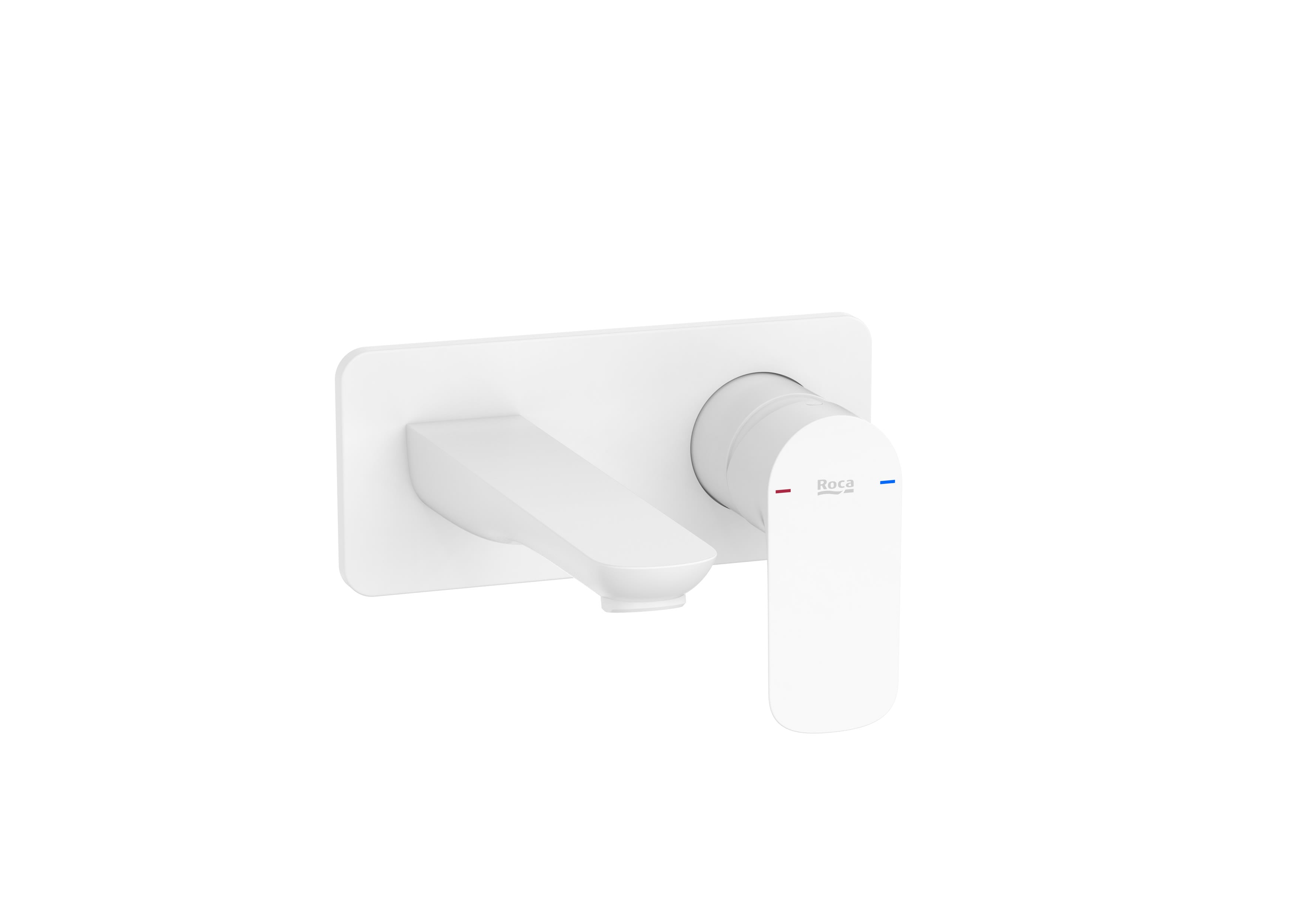 Roca Cala White вграден стенен смесител за мивка - бял мат, вграден едноръкохватков смесител за умивалник от KERANOVA