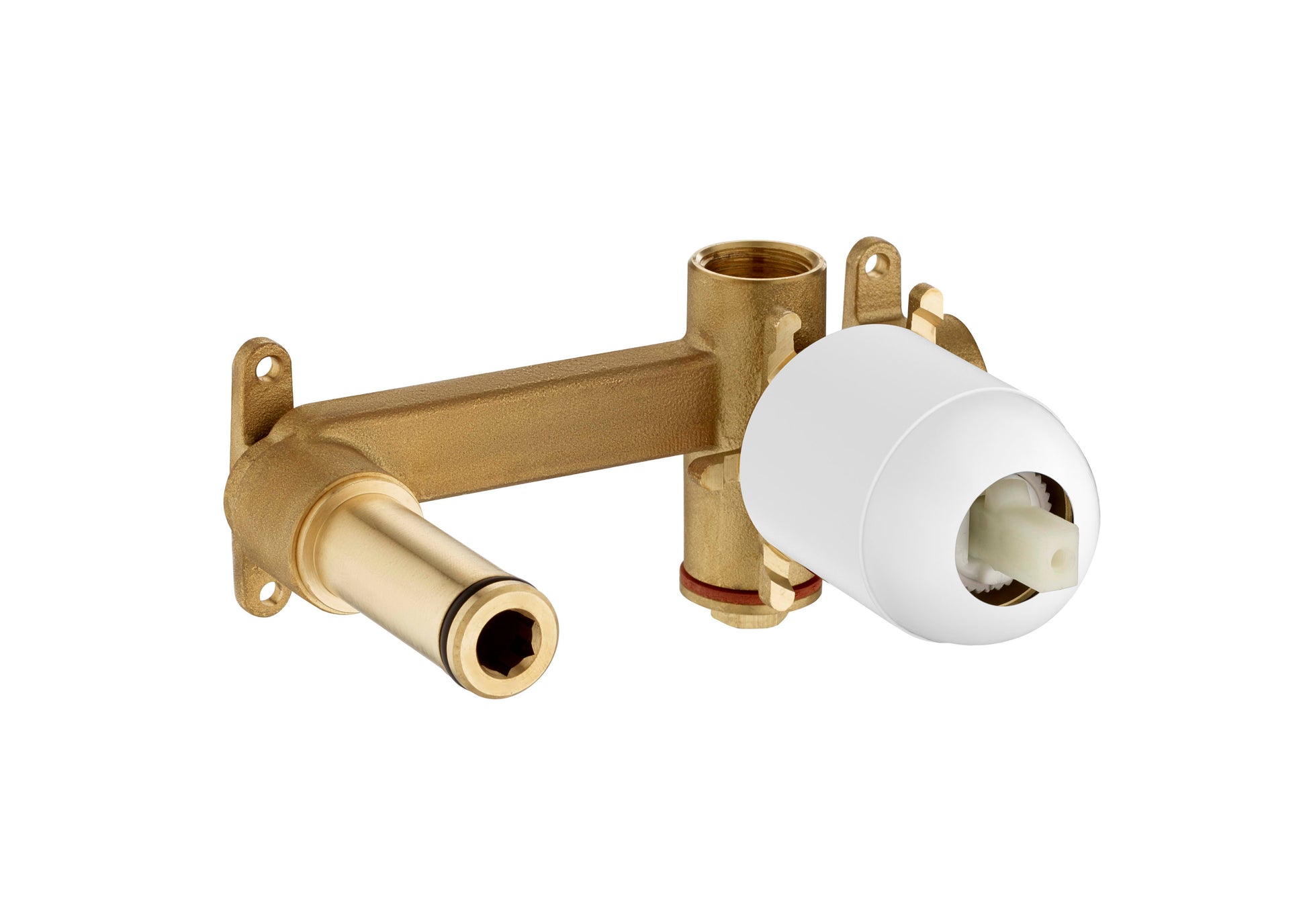 Roca Cala White вграден стенен смесител за мивка - бял мат вградено тяло A5252206B0 за онлайн магазин KERANOVA