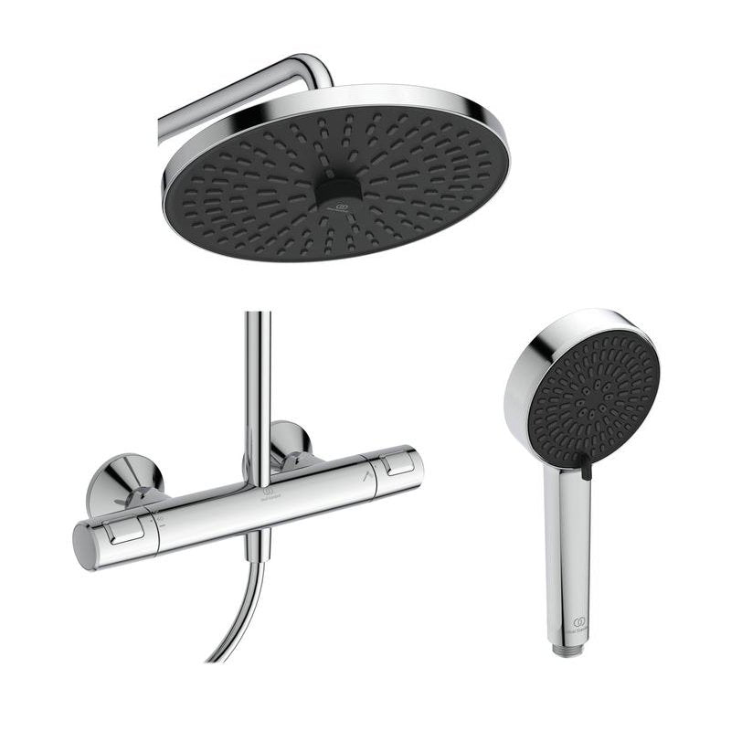 Термостатна душ колона Ceratherm T25+ - Ideal Standard с плаваща душ пита Ø260 и ръчен душ, онлайн магазин KERANOVA