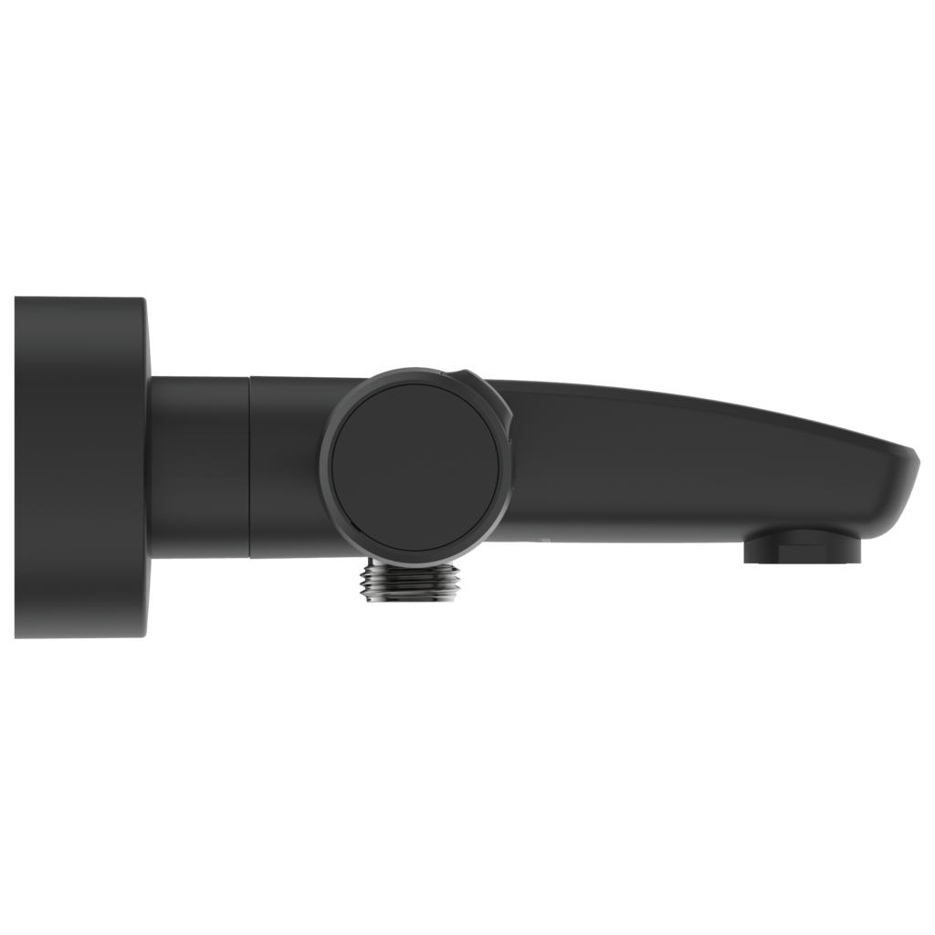 Термостаттичен смесител за вана/душ Ceratherm T25 Silk Black - Ideal Standard, черен матен стенен смесител за баня в KERANOVA