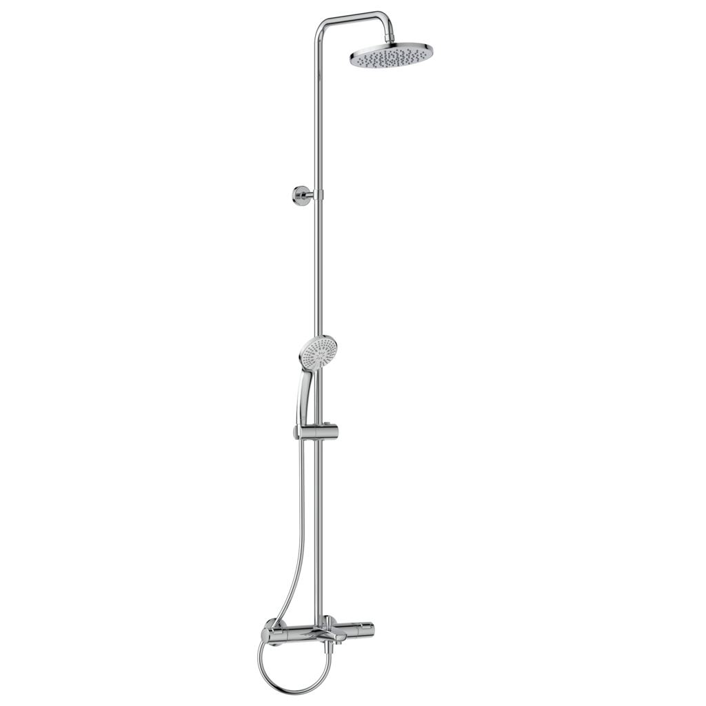 Alt Tag: Термостатна душ колона с чучур Ceratherm T25 - Ideal Standard хром, стенна душ система с ръчен душ и душ глава за онлайн магазин KERANOVA