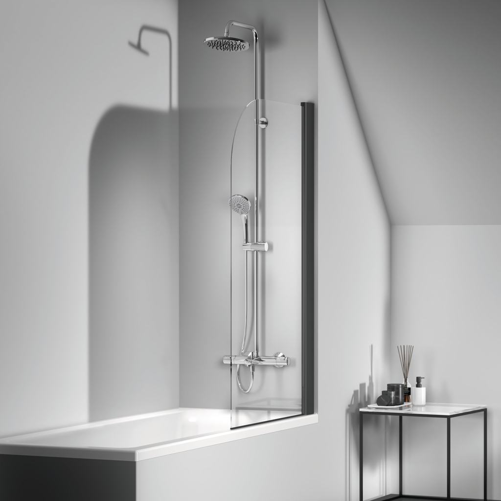 Термостатна душ колона с чучур Ceratherm T25 - Ideal Standard в модерна баня, хромирана душ система за вана от KERANOVA