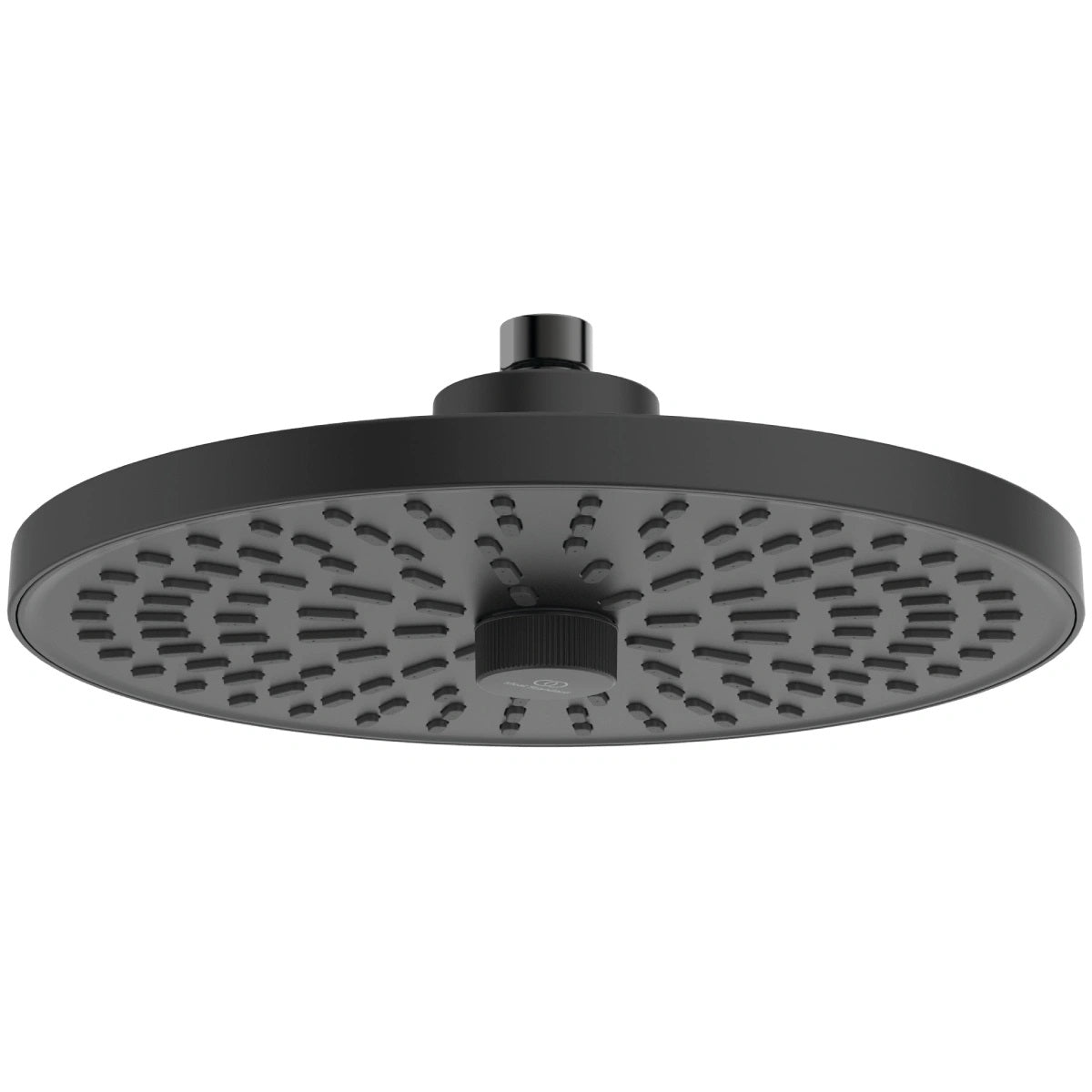 Комплект за вграждане Ceratherm T100 Silk Black - Ideal Standard, черна кръгла душ пита с термостат и вграден разпределител за баня KERANOVA