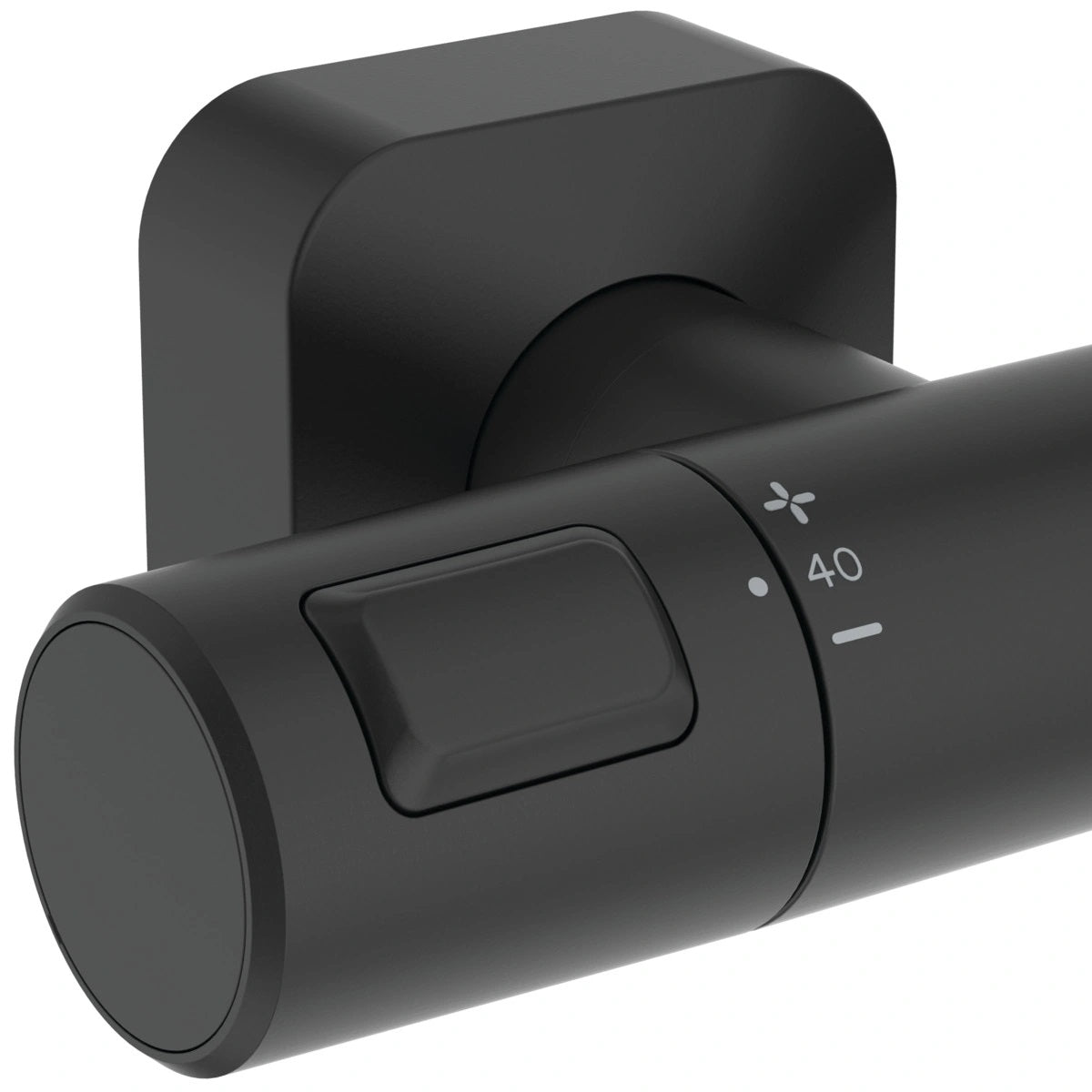 Термостатна душ колона Ceratherm T25 Silk Black - Ideal Standard, черен термостатен контрол с ограничител 40°C за KERANOVA