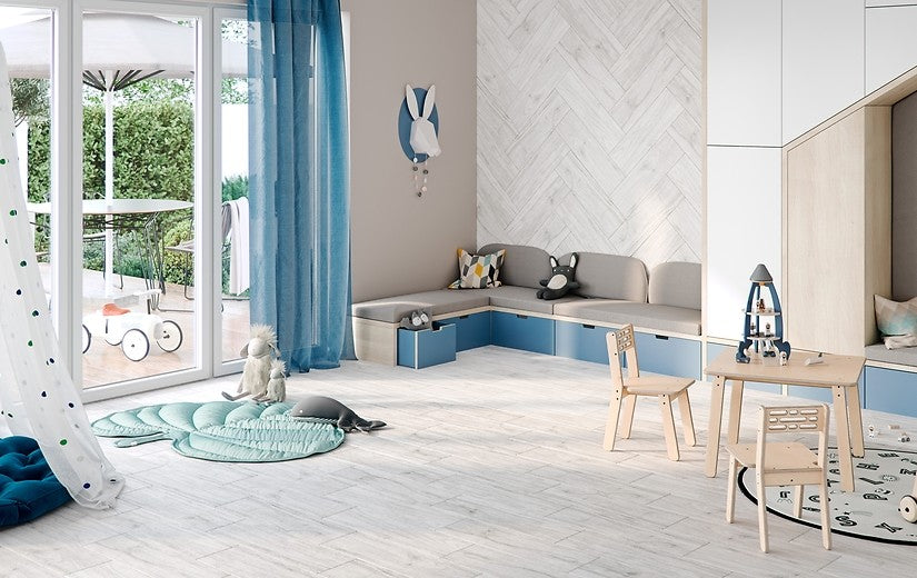 Серия Alpine Wood 18.5x59.8 см. - Cersanit полски гранитогрес имитиращ дърво в баня онлайн магазин KERANOVA