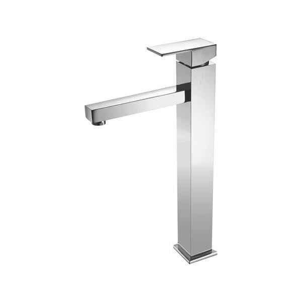 Висок смесител за мивка Ams хром, керамичен механизъм, модерен висок смесител за мивка купа – онлайн магазин KERANOVA