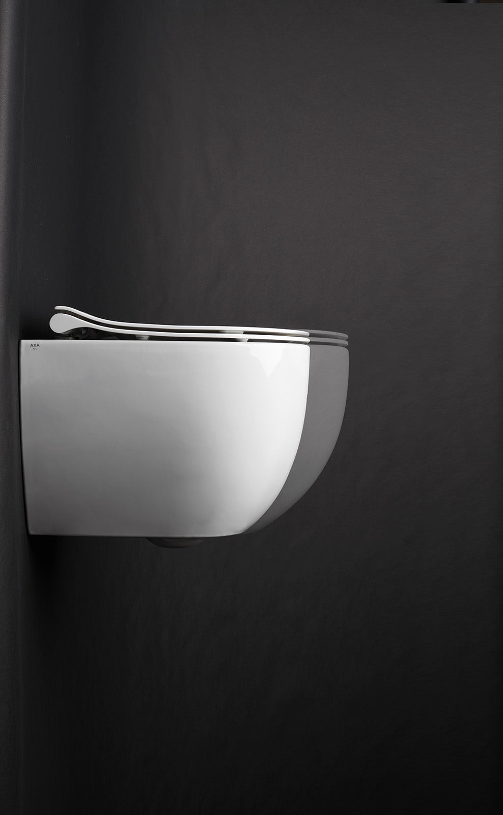 Rimless тоалетна Mini Glomp - 46 см дълбочина, компактна безрингова вградена тоалетна с антибактериален капак за KERANOVA