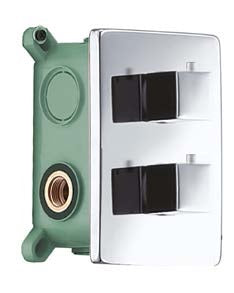 Душ система Isis Negro Mate - черен мат вграден термостатичен смесител с 3 изхода за онлайн магазин KERANOVA