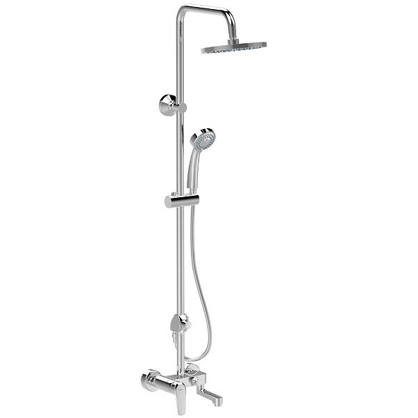 Душ система с чучур Seva L - Vidima, хромирана, душ глава 200 mm, ръчен душ 3 функции, метален шлаух, за онлайн магазин KERANOVA