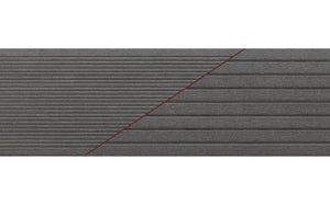 B150 Black двулицев 15х240 см. плочка с релефни райета и тъмносив матов финиш, онлайн магазин за обзавеждане за бани KERANOVA