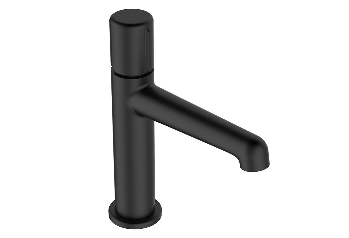 Смесител за мивка Pretto Black - Laveo, стоящ черен без изпразнител, онлайн магазин за обзавеждане за бани KERANOVA