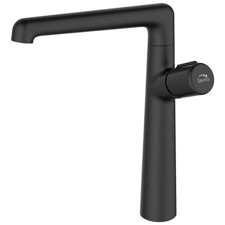 Смесител за мивка Pretto Black XL - Laveo висок черен мат, без изпразнител, онлайн магазин за обзавеждане за бани KERANOVA