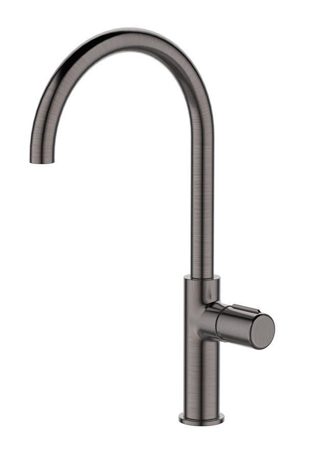Кухненски смесител Pretto Graphite - Laveo едноръкохватков, графитово покритие, бърз монтаж, керамичен картуш 25 мм - KERANOVA онлайн магазин
