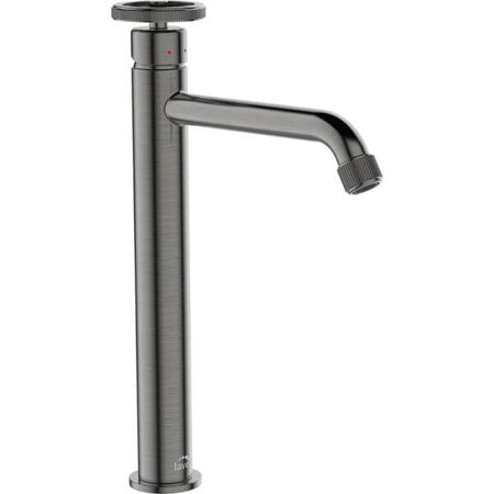 Смесител за мивка Muro Graphite XL - Laveo висок графитен месингов дизайн без изпразнител за онлайн магазин KERANOVA