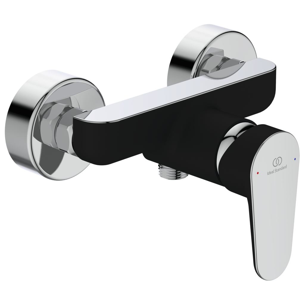 Смесител за душ Tyria черно с хром - Ideal Standard, модерен черен мат и хром смесител за душ в онлайн магазин KERANOVA