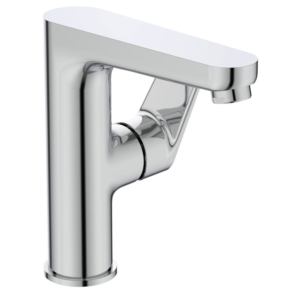 Смесител за умивалник Tyria - Ideal Standard хром, висок лят чучур, изпразнител, 35mm керамичен механизъм, онлайн магазин KERANOVA