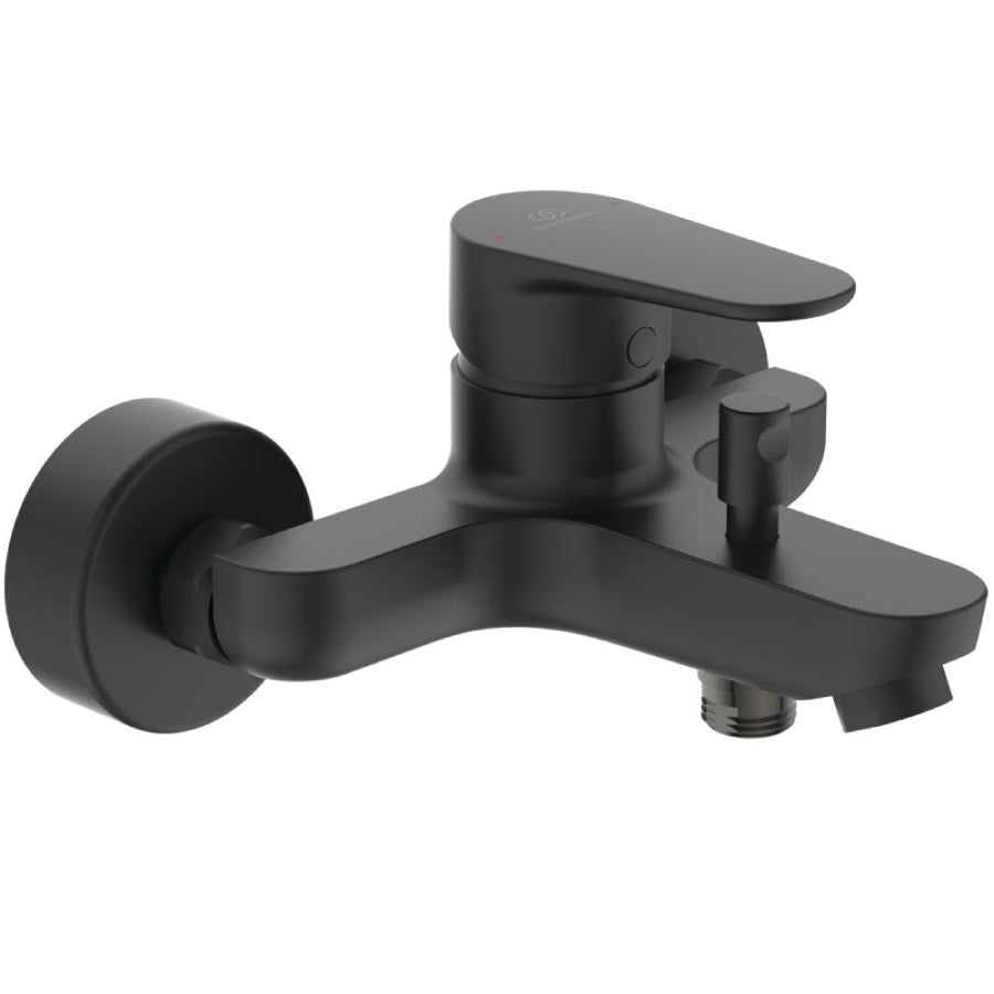 Смесител за вана/душ Cerafine O Silk Black - Ideal Standard черен матов смесител за вана и душ с перлатор, керамичен механизъм, KERANOVA