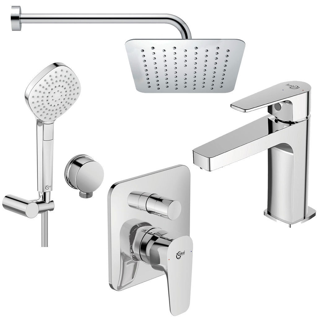 Промо комплект за вграждане Esla - ideal Standrd: хром комплект смесители и душове за баня, онлайн магазин KERANOVA