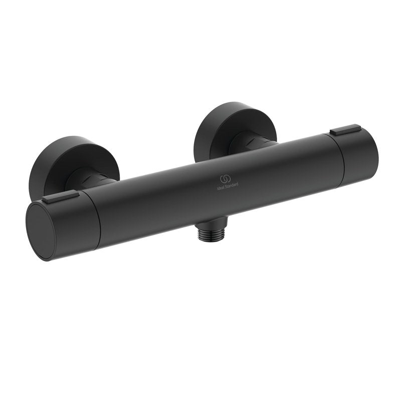 Термостаттичен смесител за душ Ceratherm Alu+ Silk Black - Ideal Standard матов черен стенен смесител за душ KERANOVA