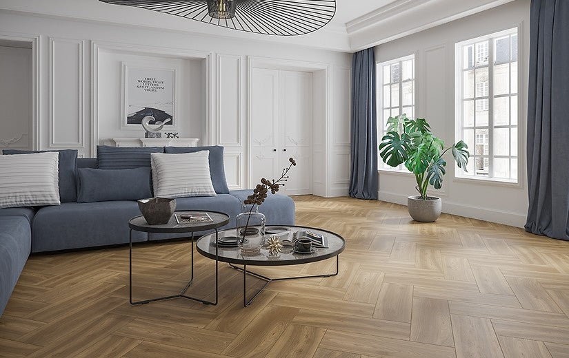 Серия Birch Wood 18.5x59.8 см. - Cersanit: елегантен дневен интериор с дървено полско гранитогрес покритие, онлайн магазин за обзавеждане KERANOVA