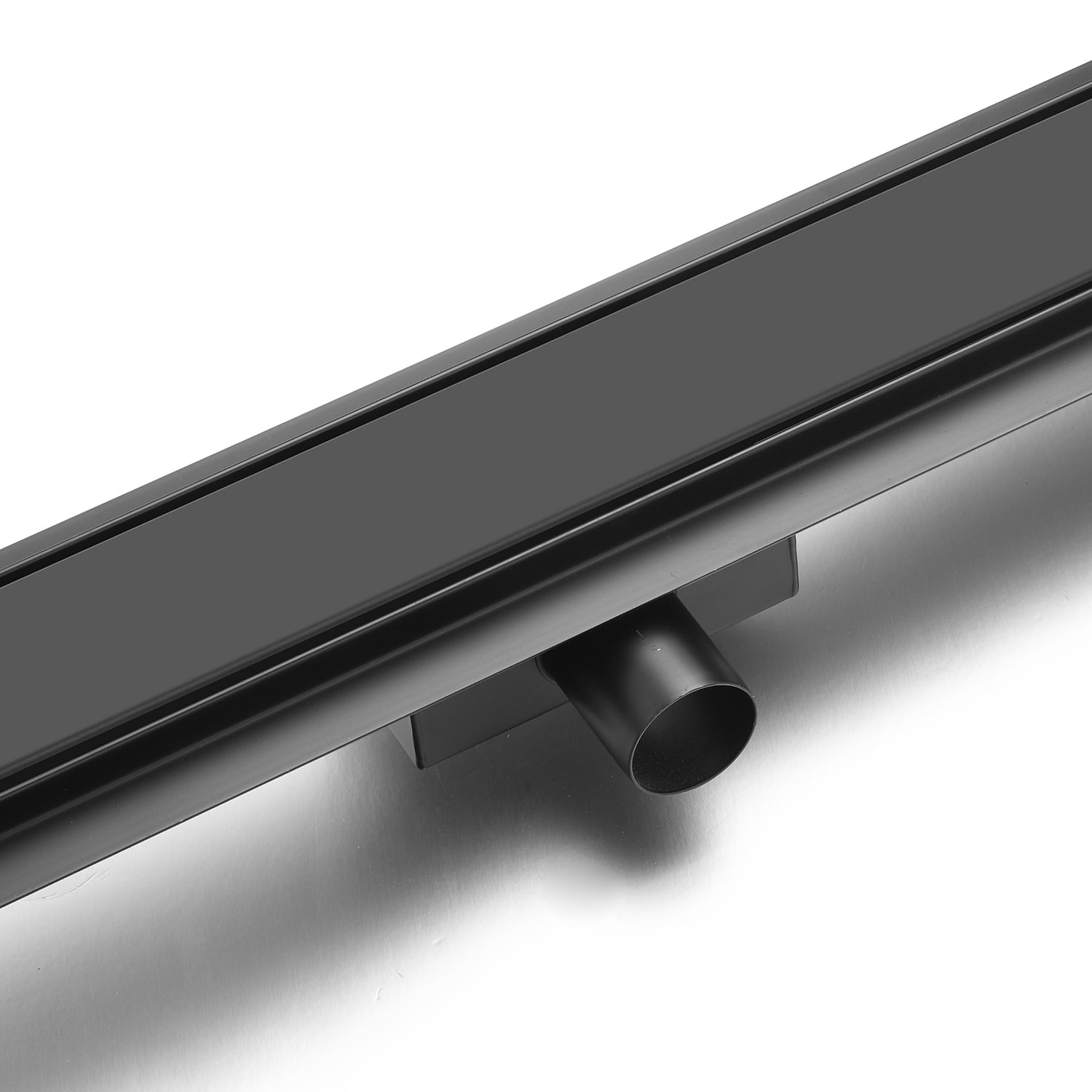 Duplex Next Black за плочка или плътна решетка 50,60,70,80,90 и 100 см. линеен сифон за баня черен, универсална решетка - KERANOVA онлайн магазин