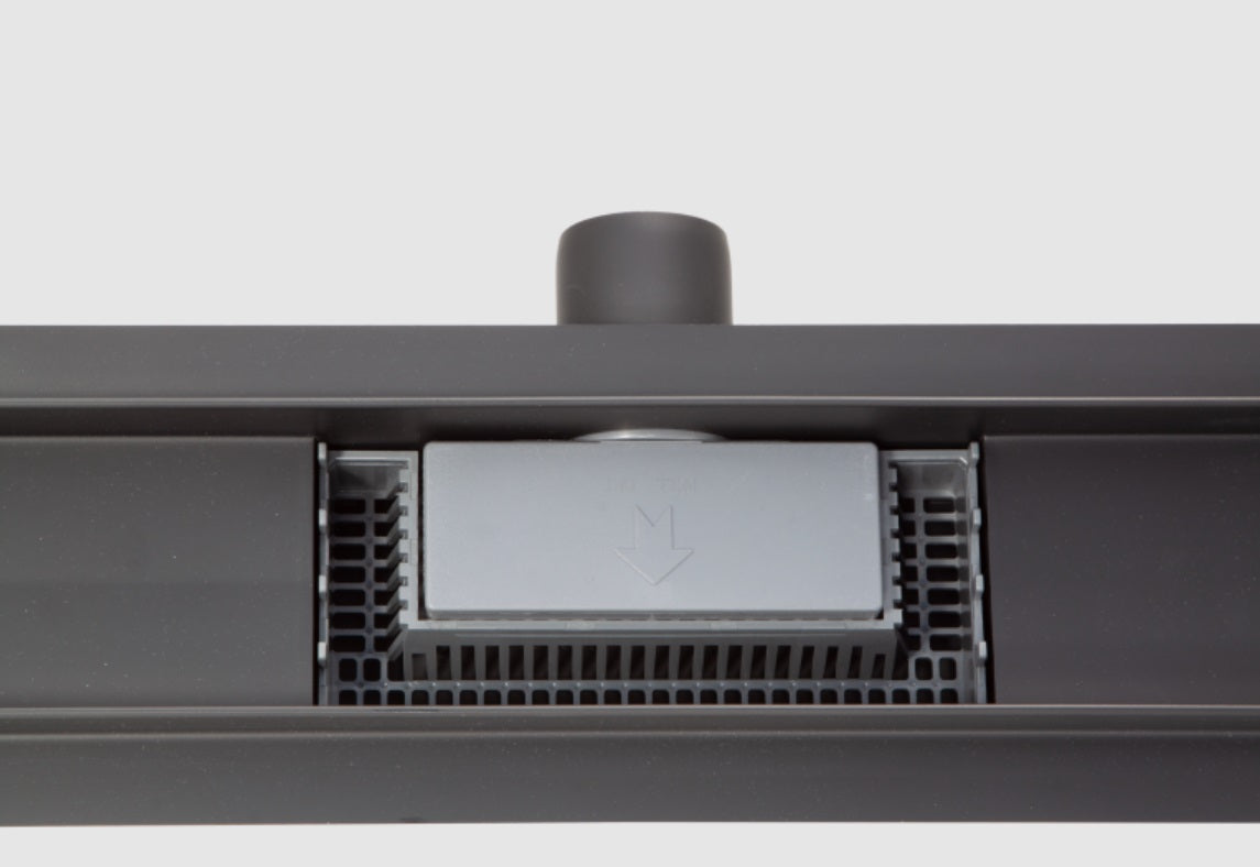 Duplex Next Gold за плочка или плътна решетка 60, 70 и 80 см. линеен сифон златно PVD покритие за бани KERANOVA