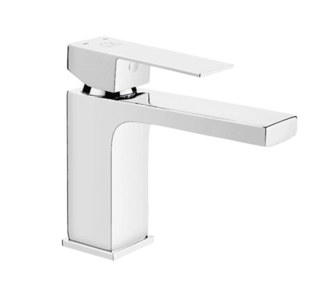 Смесител за мивка Kvadrato - Laveo стоящ хромен без изпразнител, онлайн магазин за обзавеждане за бани KERANOVA