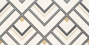 Bonella White Decor 30.8x60.8 плитка бяла декор геометричен мотив онлайн магазин за обзавеждане за бани KERANOVA
