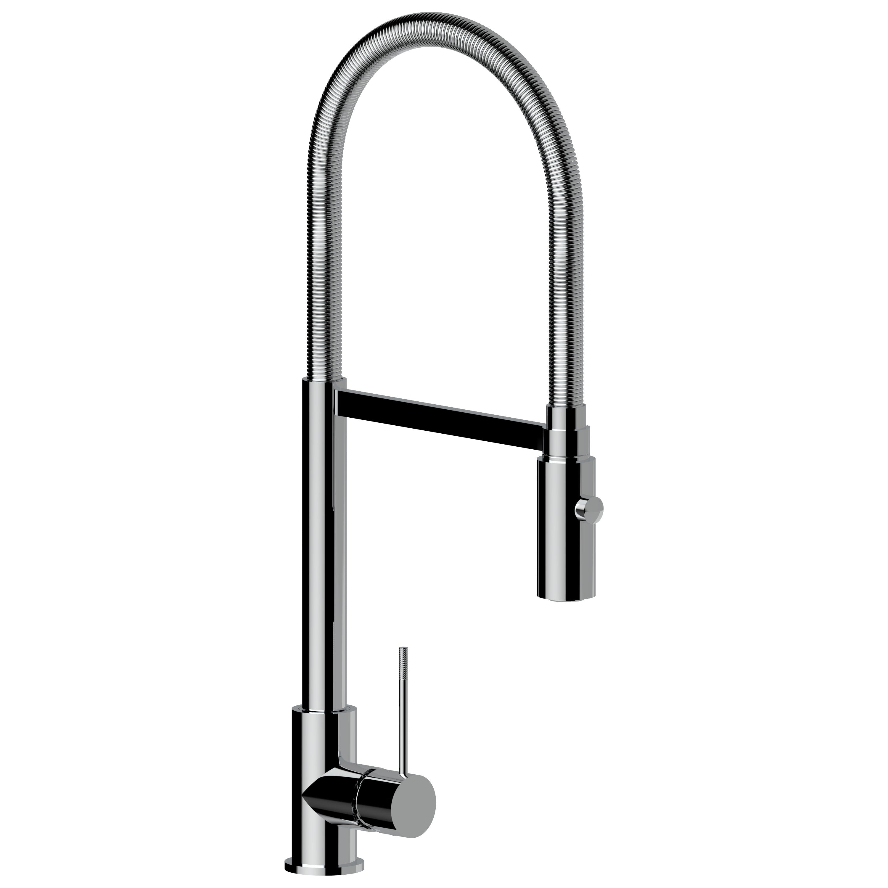 Кухненски смесител Ponsi Kithcen Chrome с подвижен накрайник, хром, 2 функции — онлайн магазин за обзавеждане за бани KERANOVA