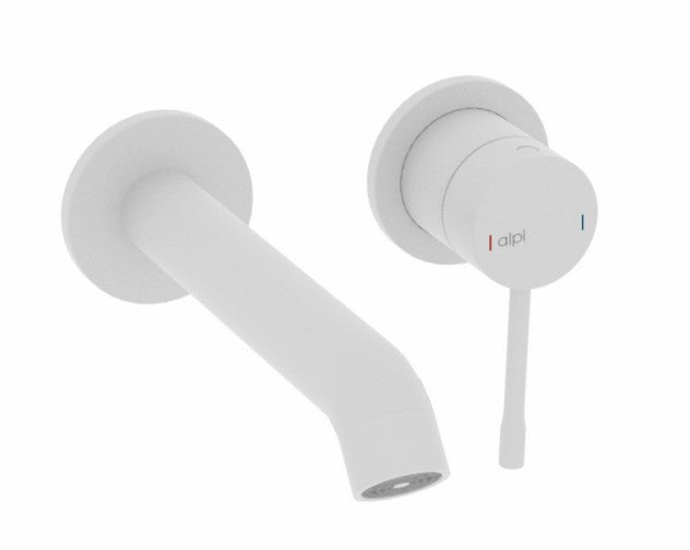 Alpi Blue White вграден за мивка бял стенен смесител без изпразнител – онлайн магазин за обзавеждане за бани KERANOVA