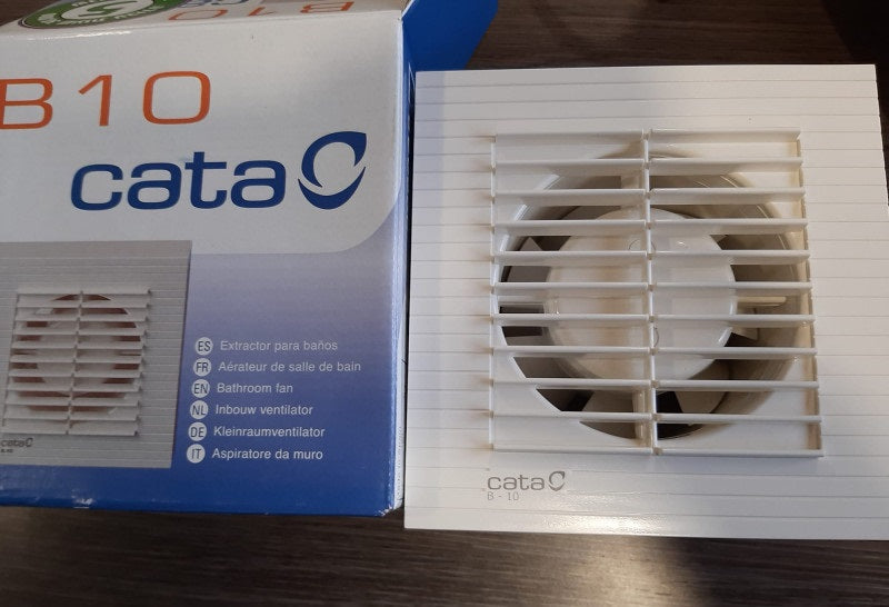 Cata B бял вентилатор за баня 100/120/150 мм, максимален дебит до 320 m3/h, нисък шум, консумация 15-25W — онлайн магазин KERANOVA