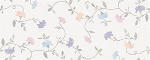 Butterfly White Decor Flower 28x70 - декорация с бели фон и пастелни цветя за баня, онлайн магазин за обзавеждане KERANOVA