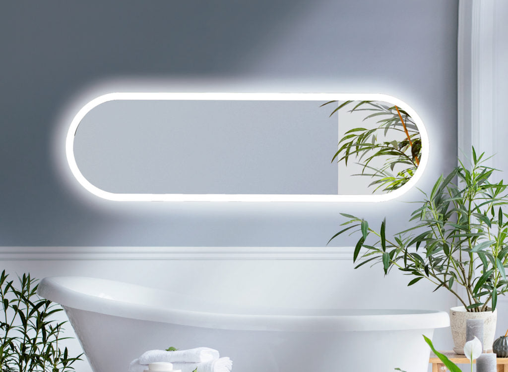 Огледало с осветление Calas Vestidor 150х45 см. луксозно LED огледало за баня с Touch Screen, IP44, 5500K 33W – онлайн магазин KERANOVA