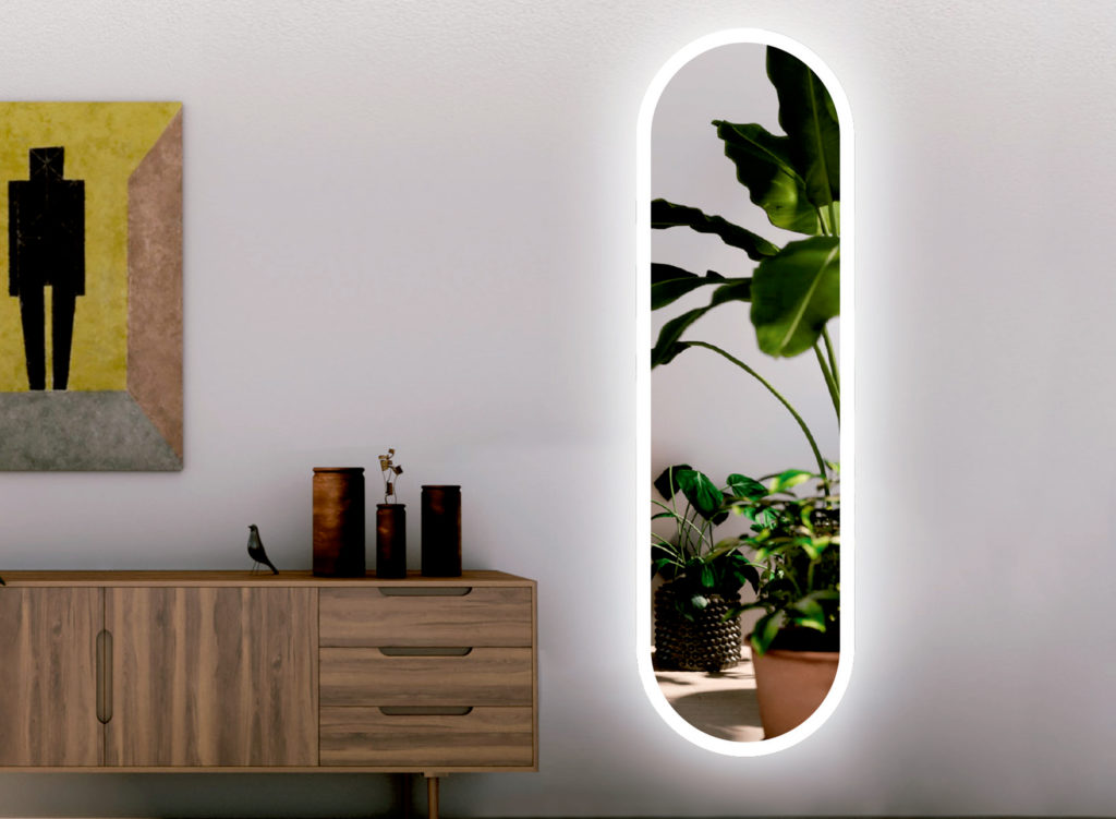 Огледало с осветление Calas Vestidor 150х45 см. вертикално LED огледало 150x45 см с IP44, Touch Screen, 5500K, 33W — онлайн магазин KERANOVA