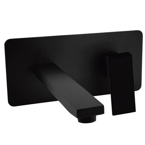 Стенен смесител за мивка Cat Matt Black - черен мат за баня, без изпразнител, онлайн магазин KERANOVA